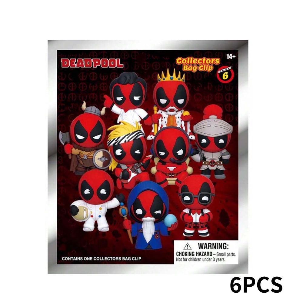 Marvel Deadpool Series 6 Blind Box 3D Foam Bag Clip Collectible Keychain