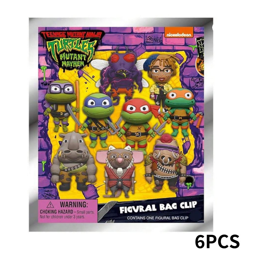 Teenage Mutant Ninja Turtles Blind Box 3D Foam Bag Clip Collectible Keychain