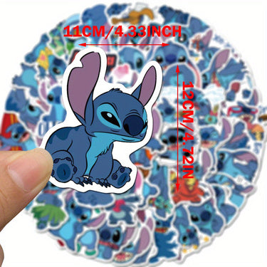 Disney Stitch Waterproof PVC Stickers Cartoon Collectible Decoration 50PCS Per Pack